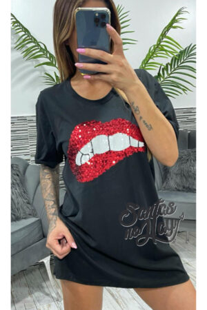 Remerón algodón aplique boca