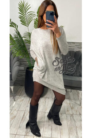 Vestido de bremer oversize con bolsillos -